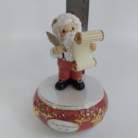 2010‎ Precious Moments Santa Checking His List Sankyo Musical Box 111107 - Picture 6 of 6